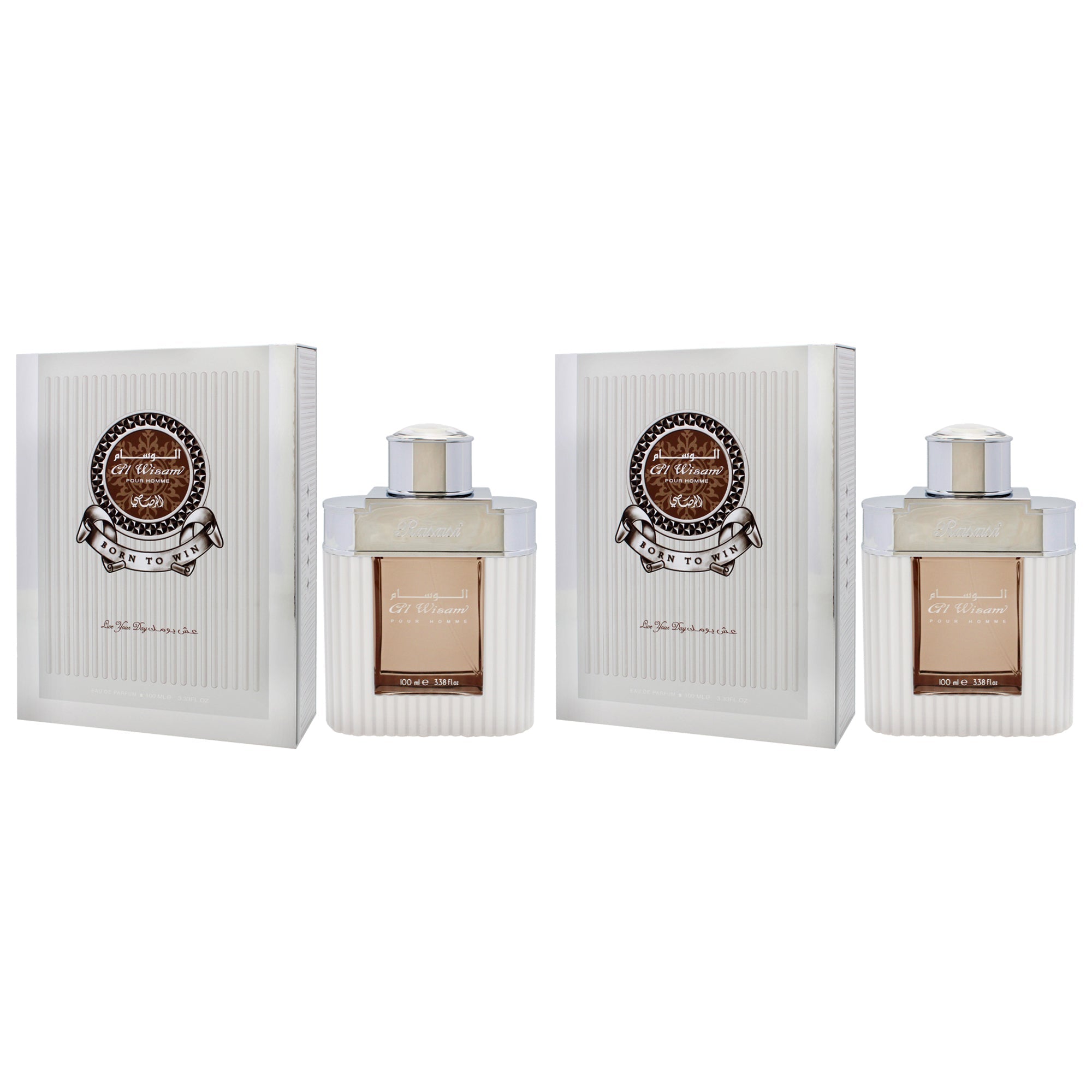 Al Wisam Born to Win by Rasasi for Men - 3.33 oz EDP Spray - Pack of 2