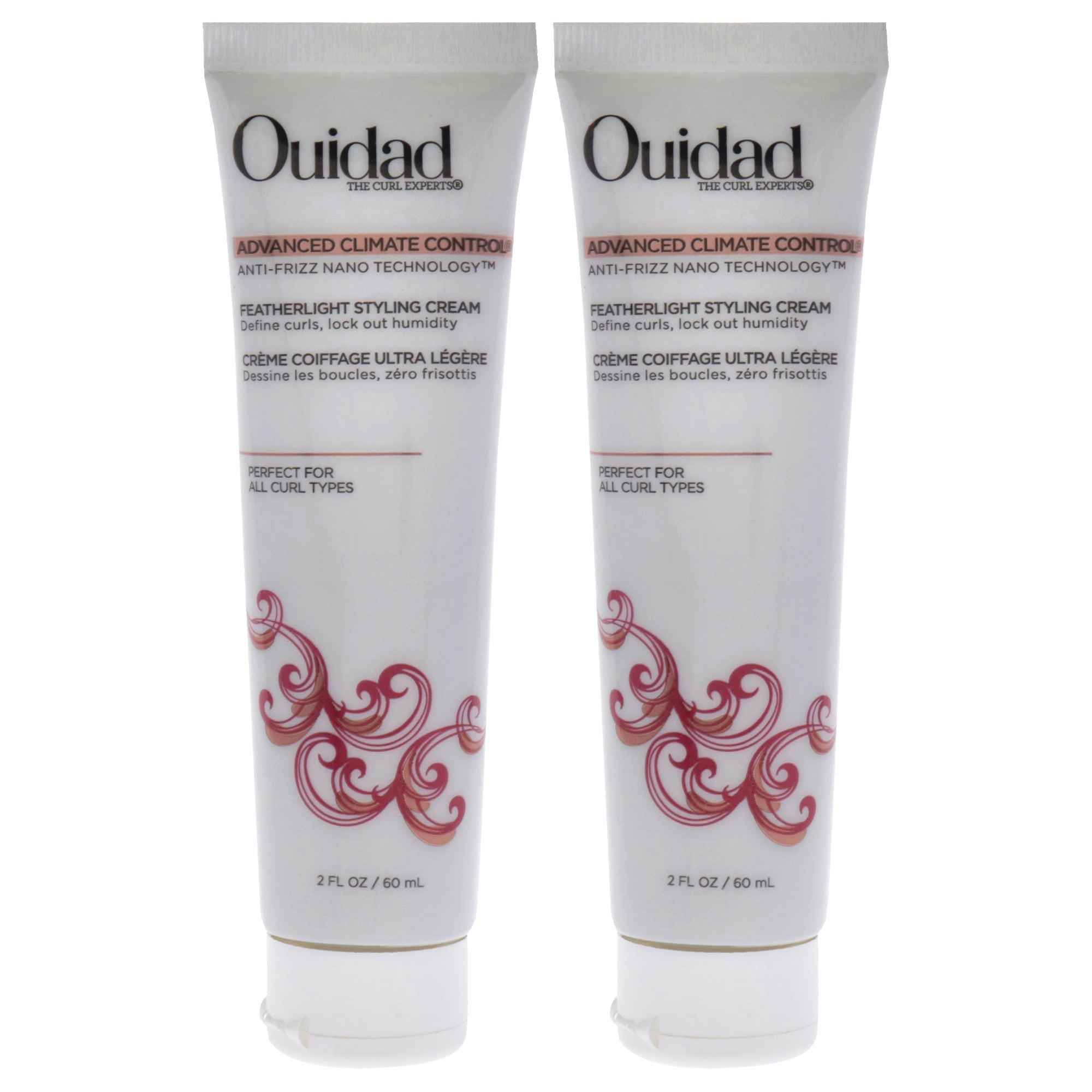 Advanced Climate Control Featherlight Styling Cream by Ouidad for Unisex - 2 oz Cream - Pack of 2