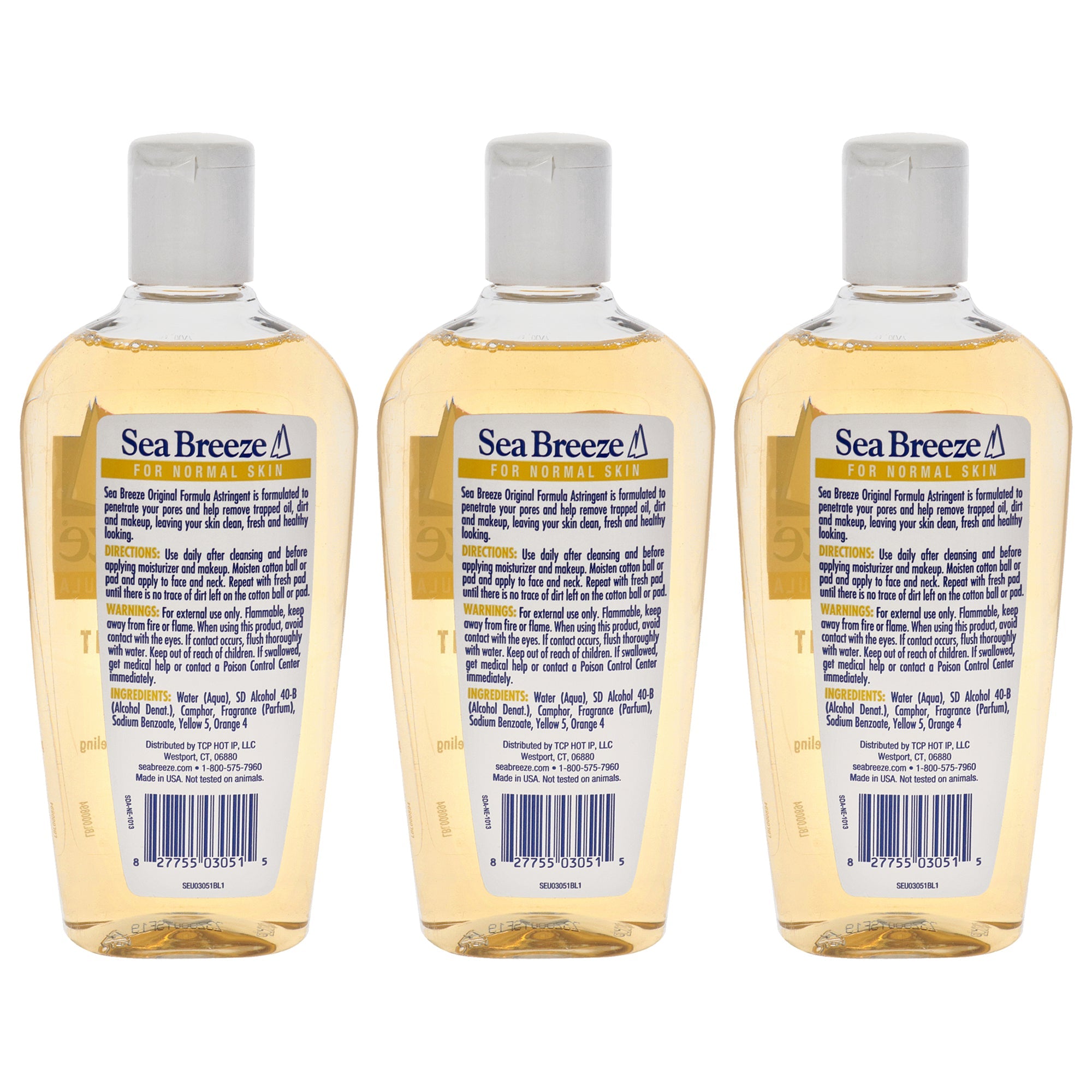 Astringent Original Formula by Sea Breeze for Unisex - 10 oz Cleanser - Pack of 3