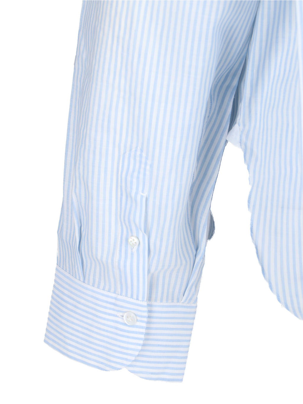 "Oriana" Striped Shirt – Light Blue
