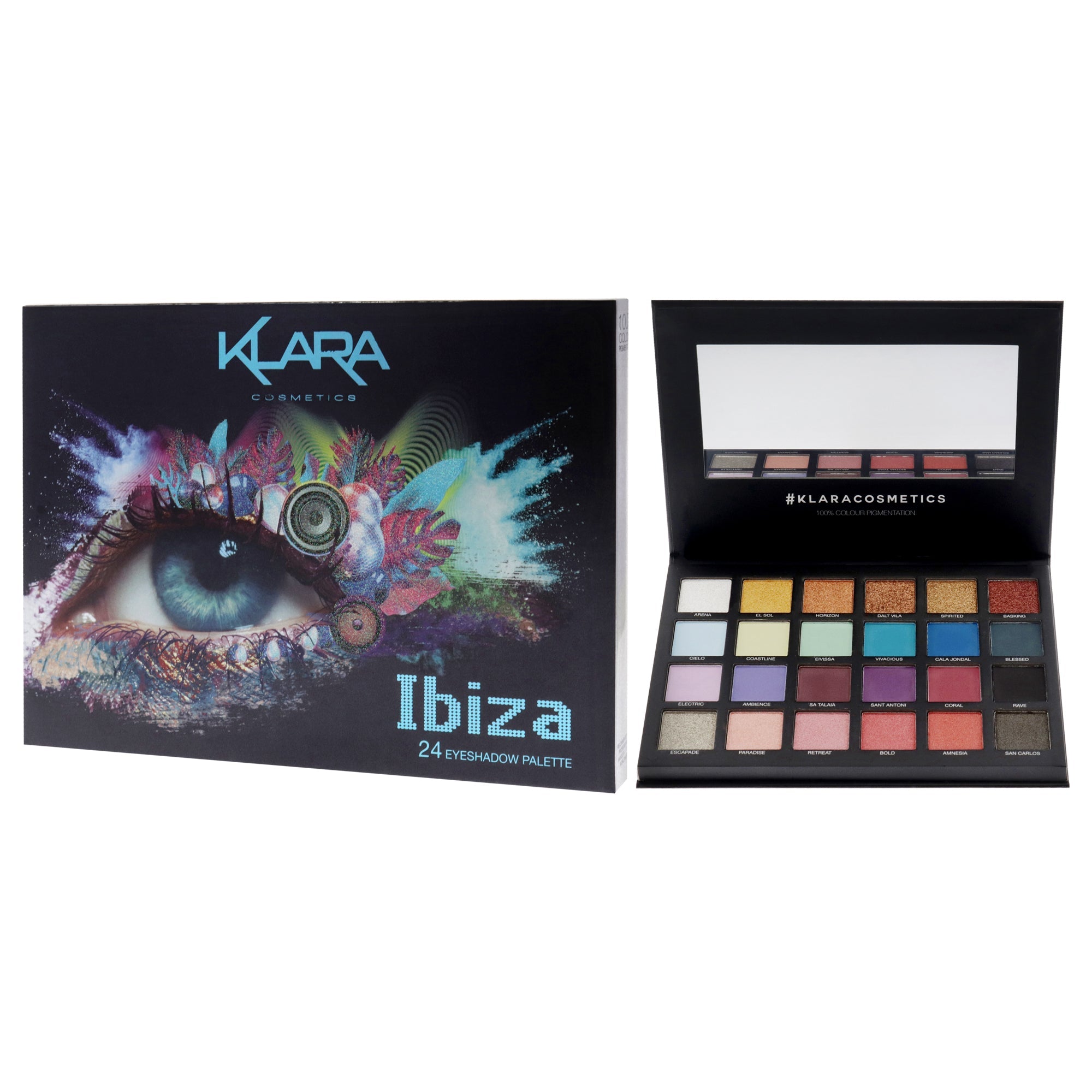 24 Eyeshadow Palette - Ibiza by Klara for Women - 1.68 oz Eye Shadow