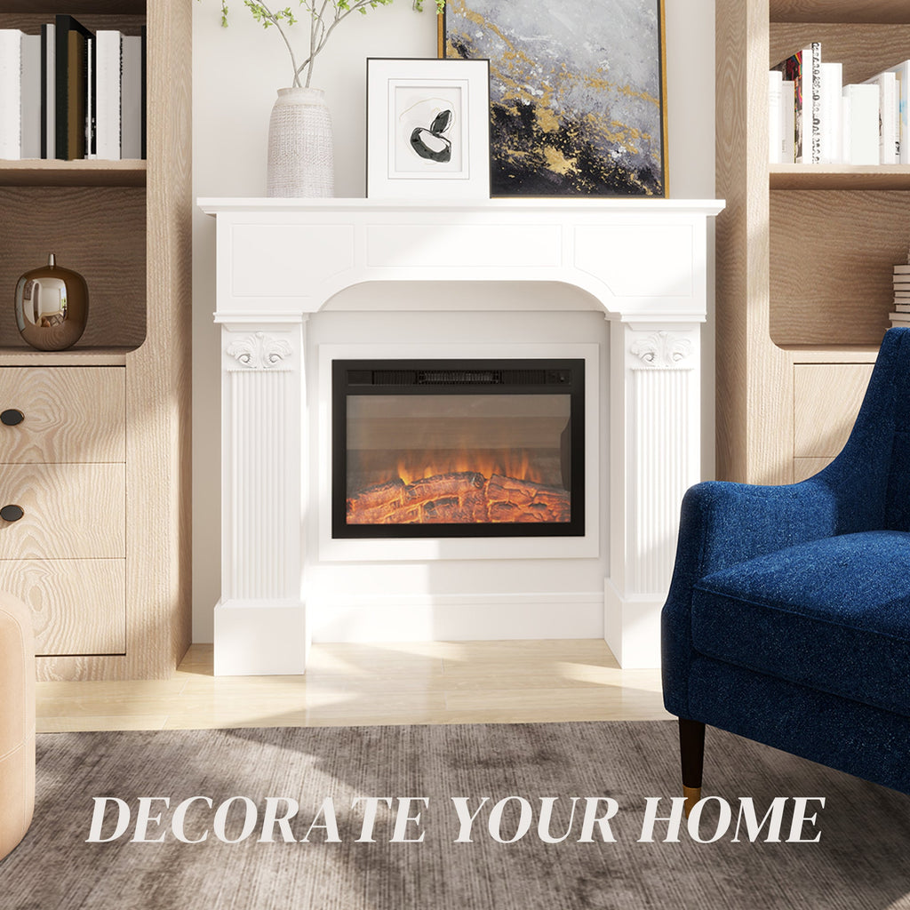 43.3" Freestanding Fireplace Surround for Electric Fires