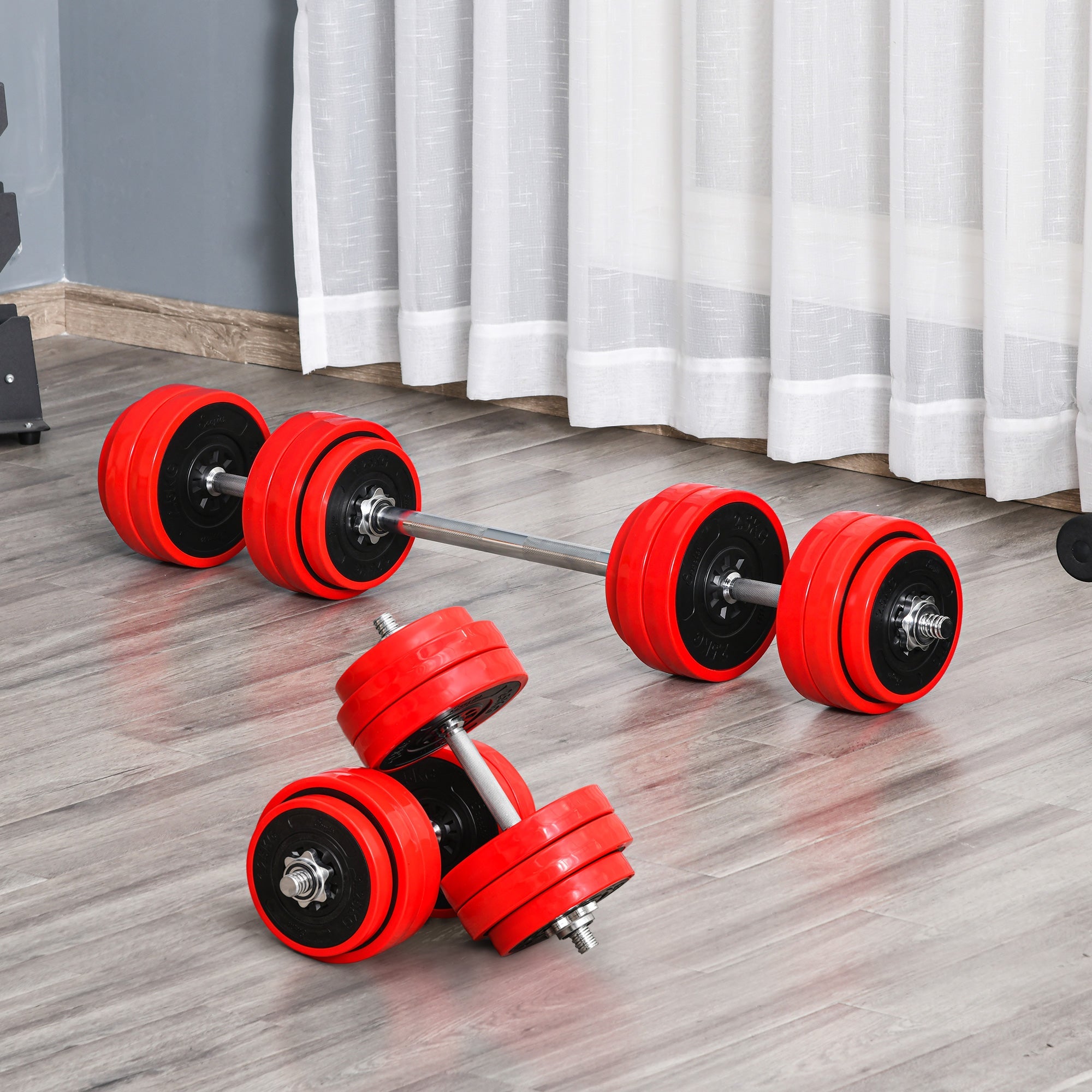 Adjustable Dumbbells with Barbell Conversion
