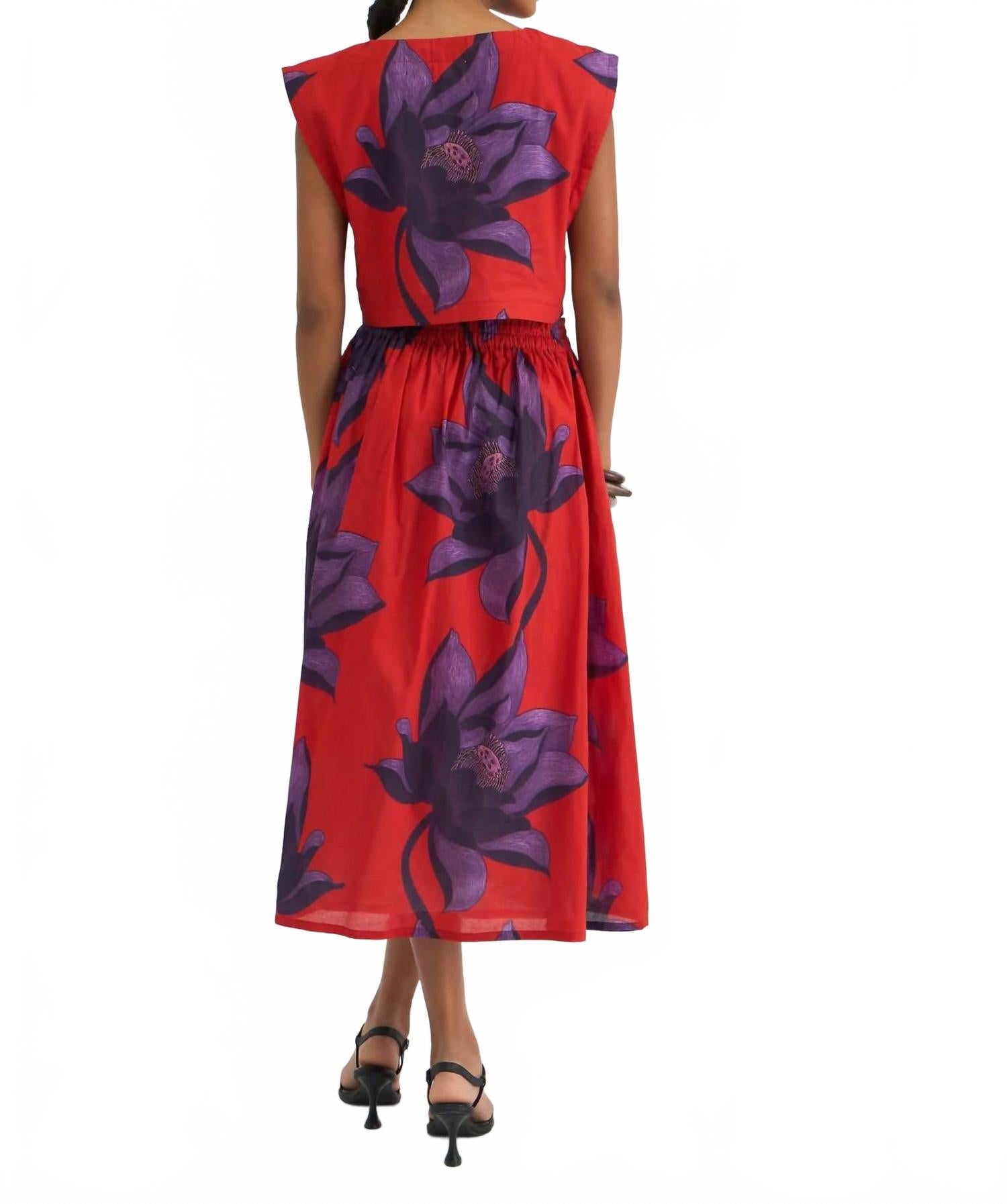 Amber Skirt In Lotus Sunset