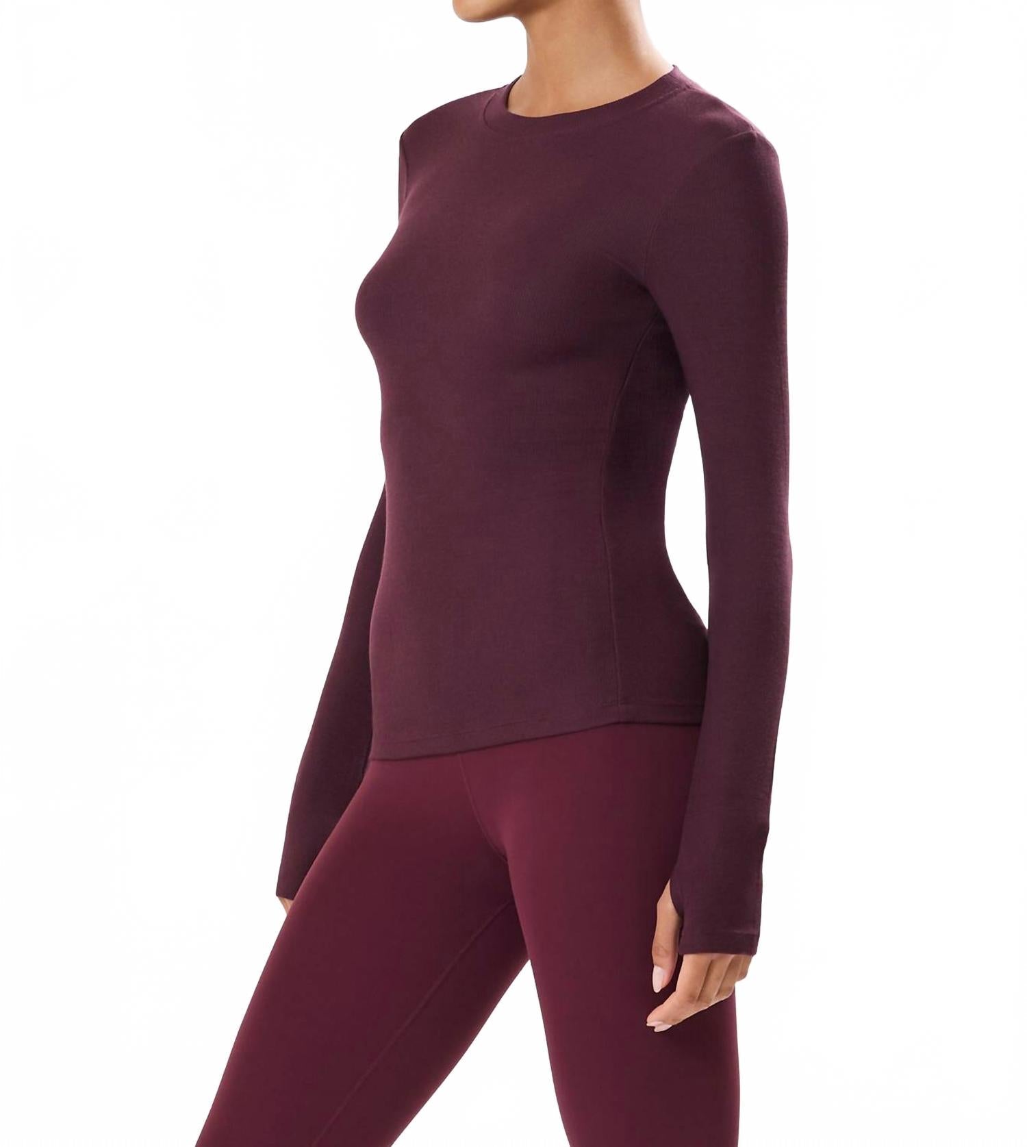 Andie Oversized Fleece Sweatshirt In Dark Cherry