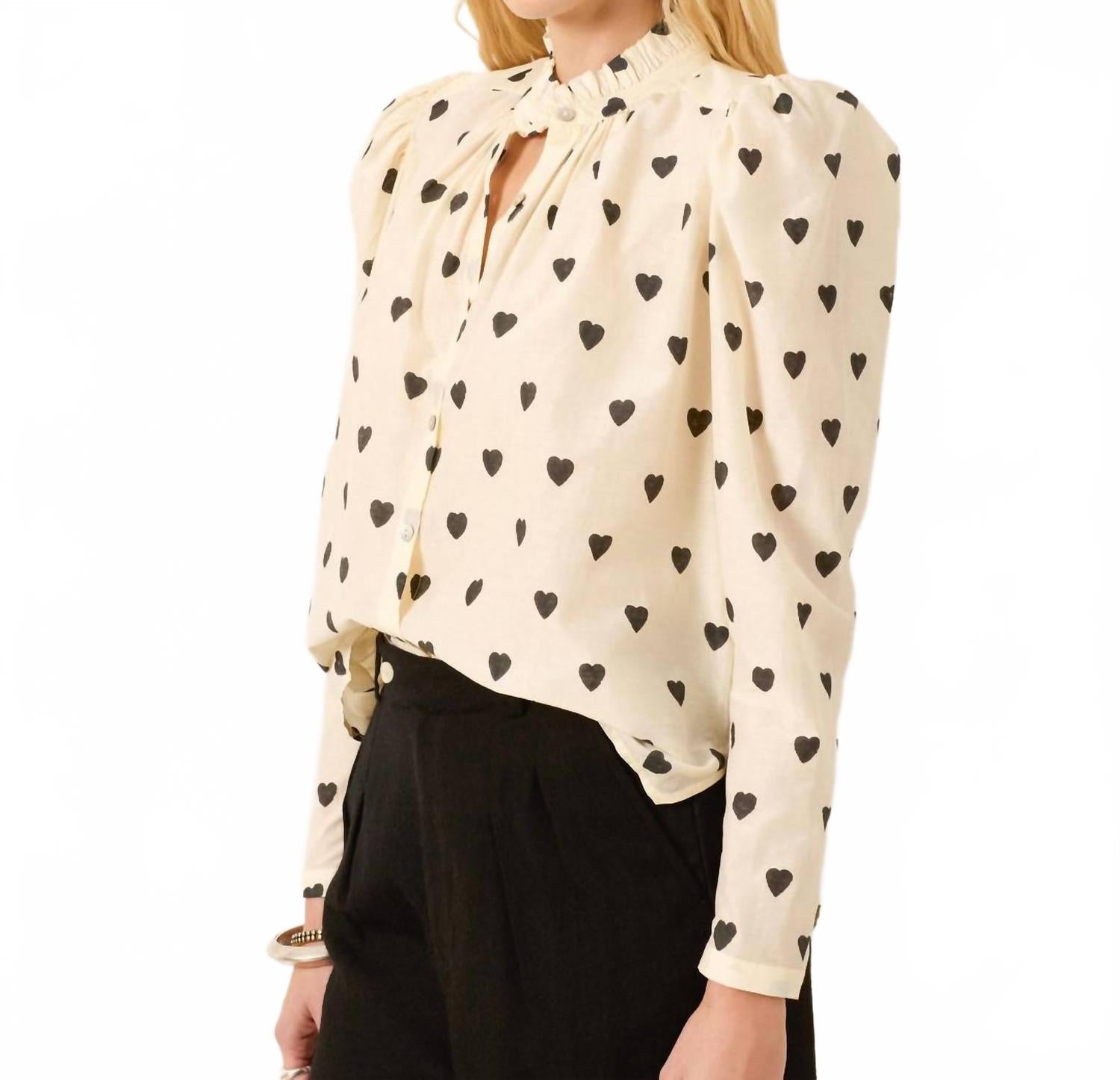 Artemis Shirt In Onyx Heart
