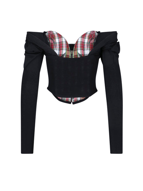 "Bea Corset" Cardigan – Black