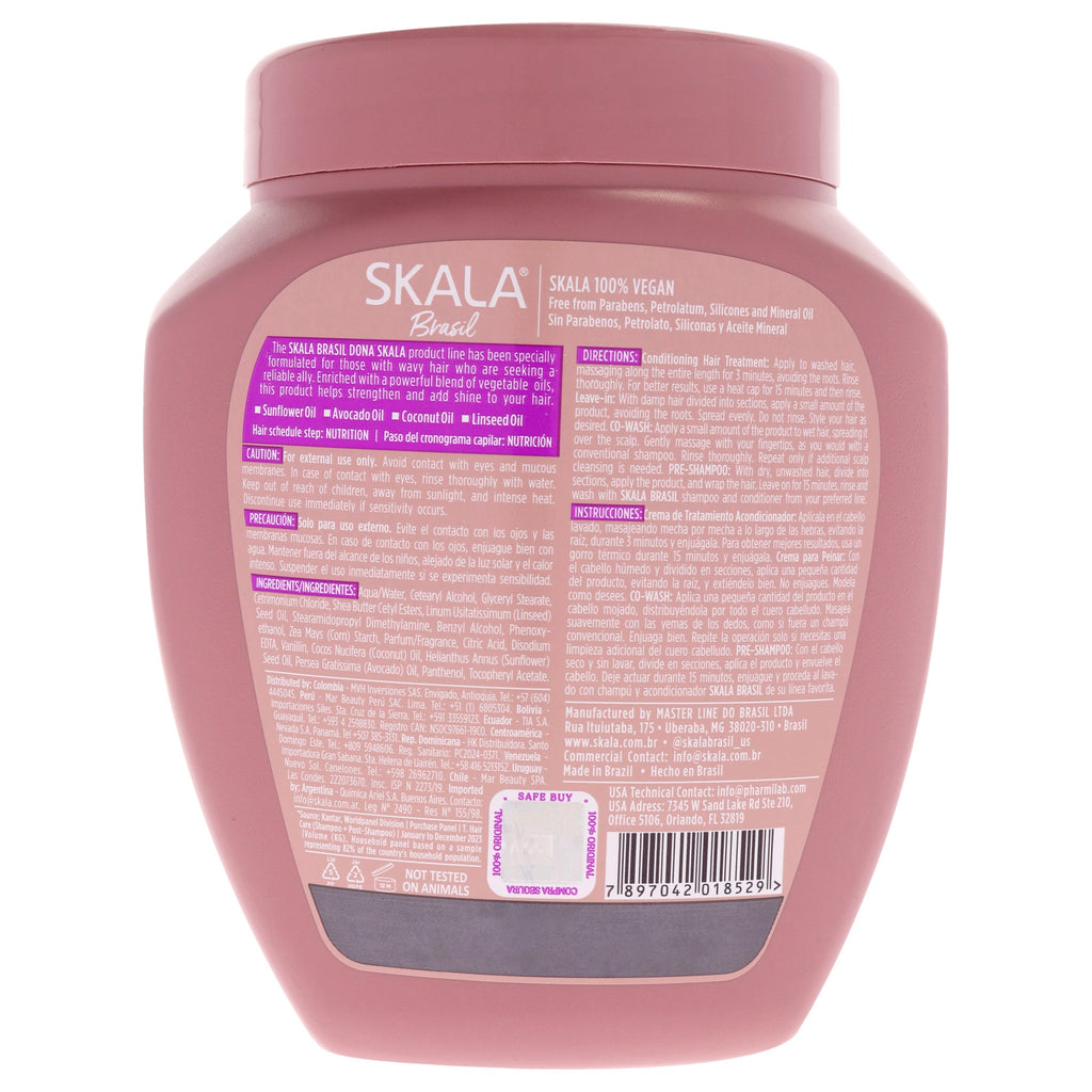 2 in 1 Super Pot Hair Treatment Cream for Smooth and Wavy Hair by Skala for Women - 35.2 oz Cream