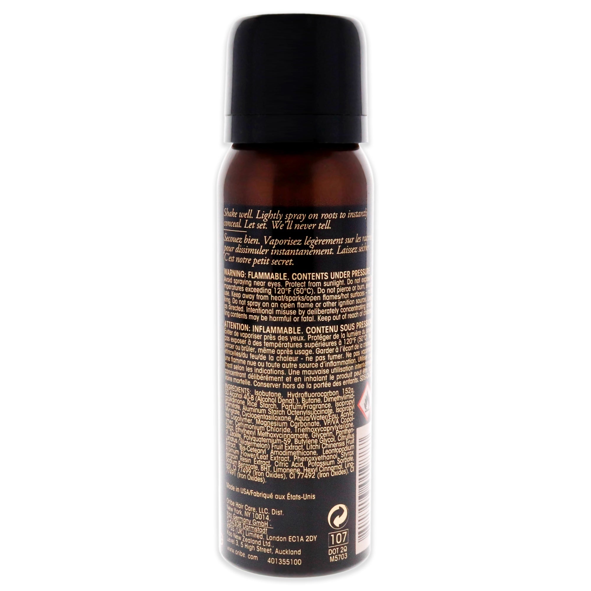 Airbrush Root Touch-Up Spray - Dark Brown by Oribe for Unisex - 1.8 oz Hair Color
