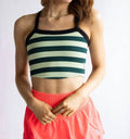 All Clear Striped Cami In Evergreen Combo