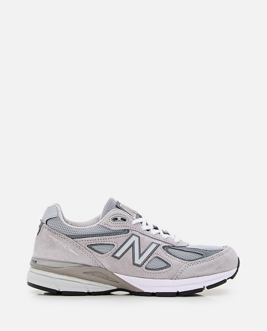 990 Grey Leather And Mesh Sneakers