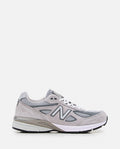 990 Grey Leather And Mesh Sneakers