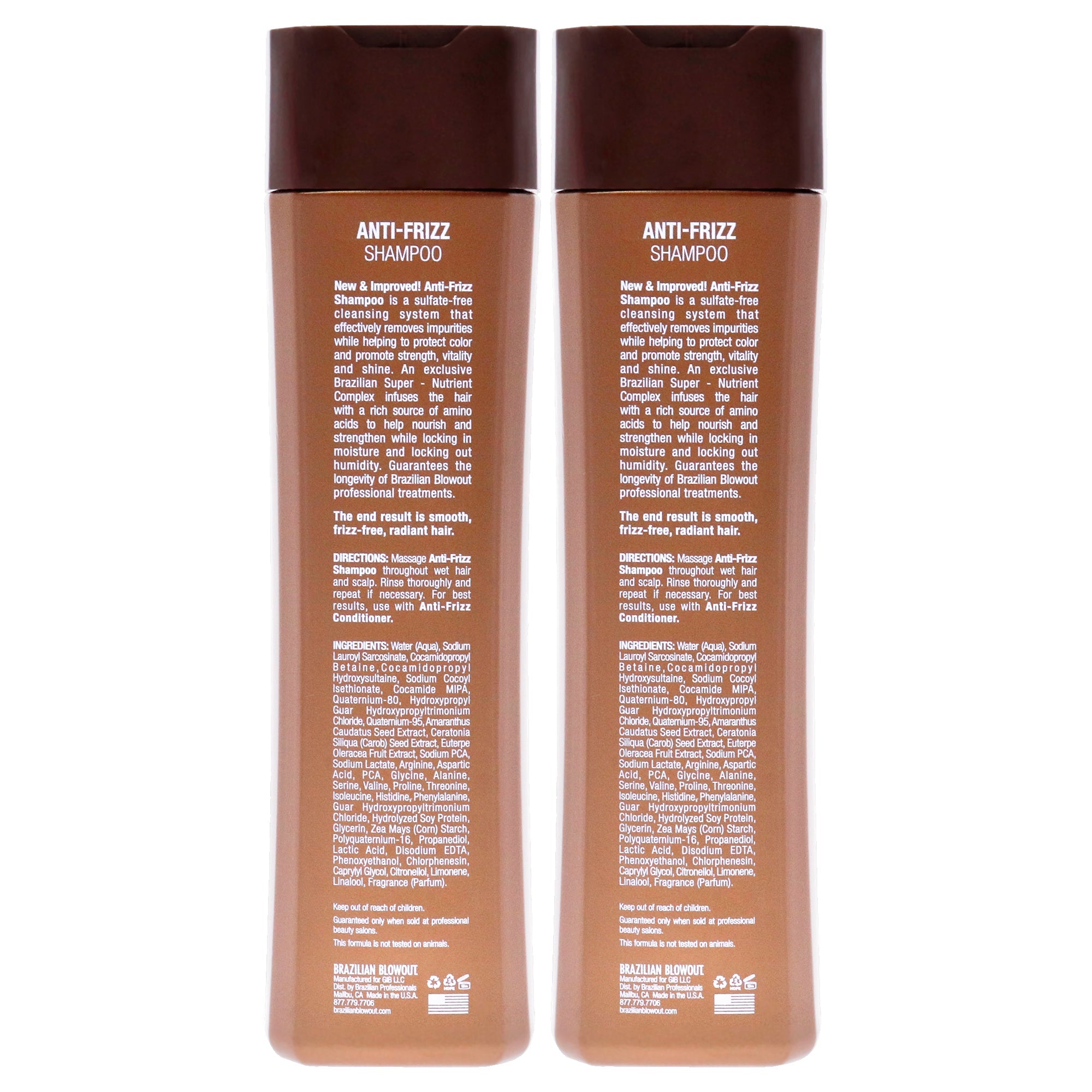 Acai Anti Frizz Shampoo by Brazilian Blowout for Unisex - 12 oz Shampoo - Pack of 2