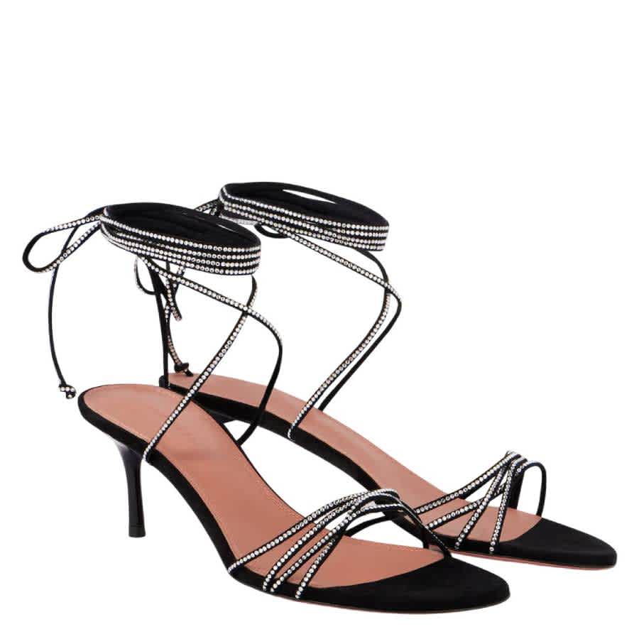 Amina Muaddi Lori Lace Up 60 Sandals