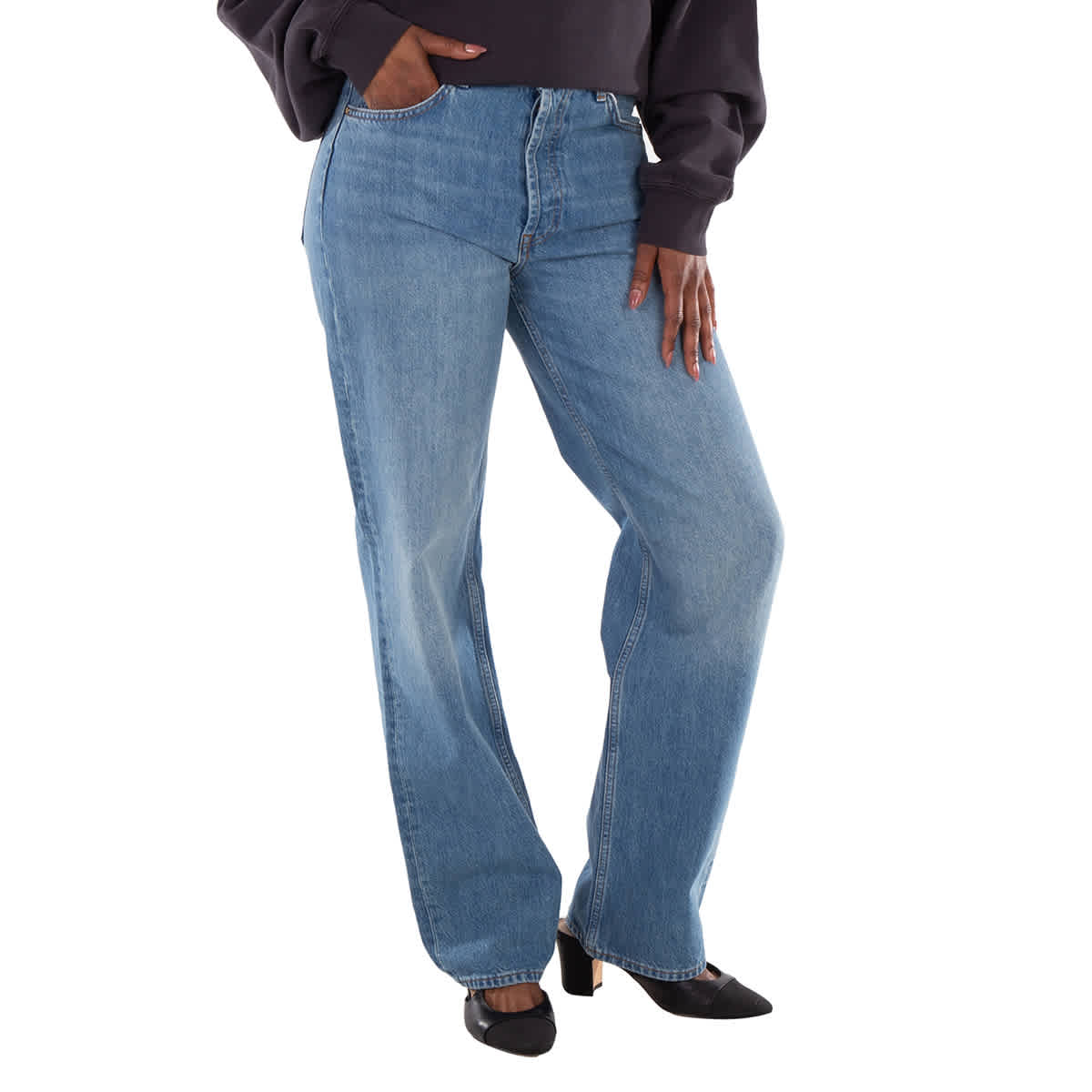 Anine Bing Gavin Long Denim Jeans