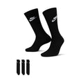 ADULT UNISEX NIKE SPORTSWEAR CREW SOCKS 3 PAIRS_BLACK DX5025-010-SIZE L
