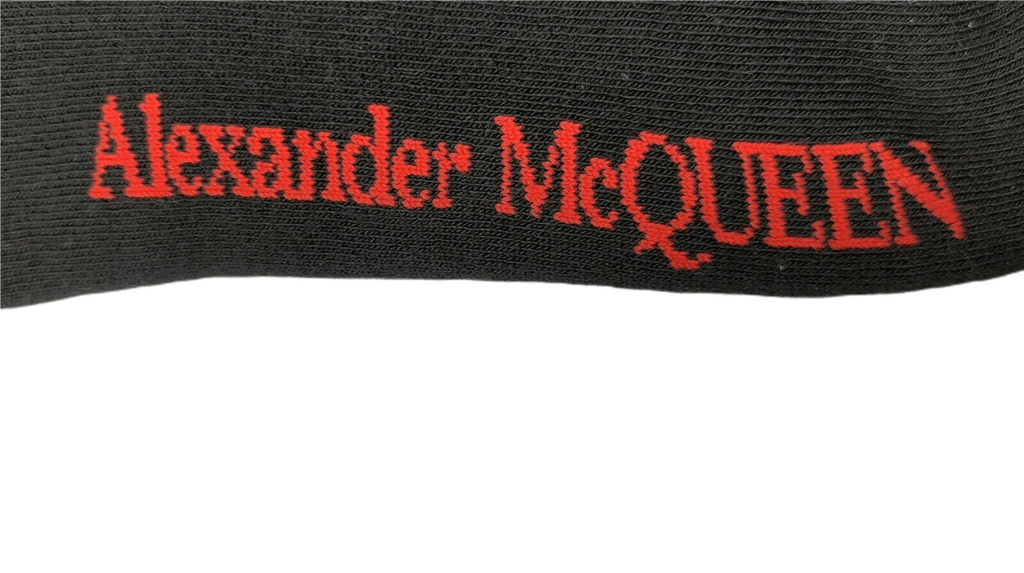 Alexander McQueen Women's Mid-Calf Stripe Skull Sport Socks L