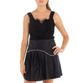 Aje Ladies Black Goldfoil Metal Bar Bodice