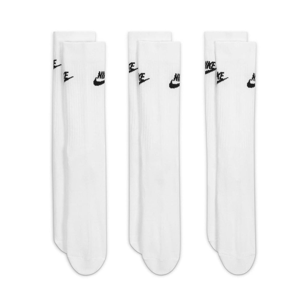 ADULT UNISEX NIKE SPORTSWEAR CREW SOCKS 3 PAIRS_WHITE DX5025-100-SIZE L