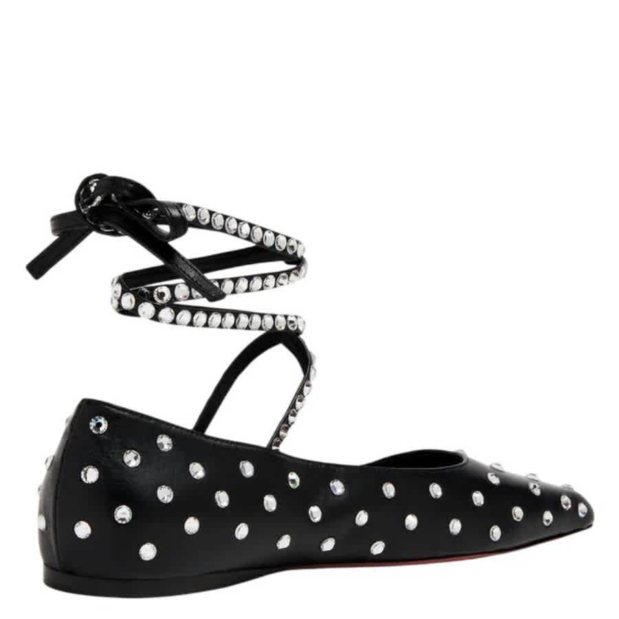 Amina Muaddi Ane Crystal Embellished Ballerina Flats