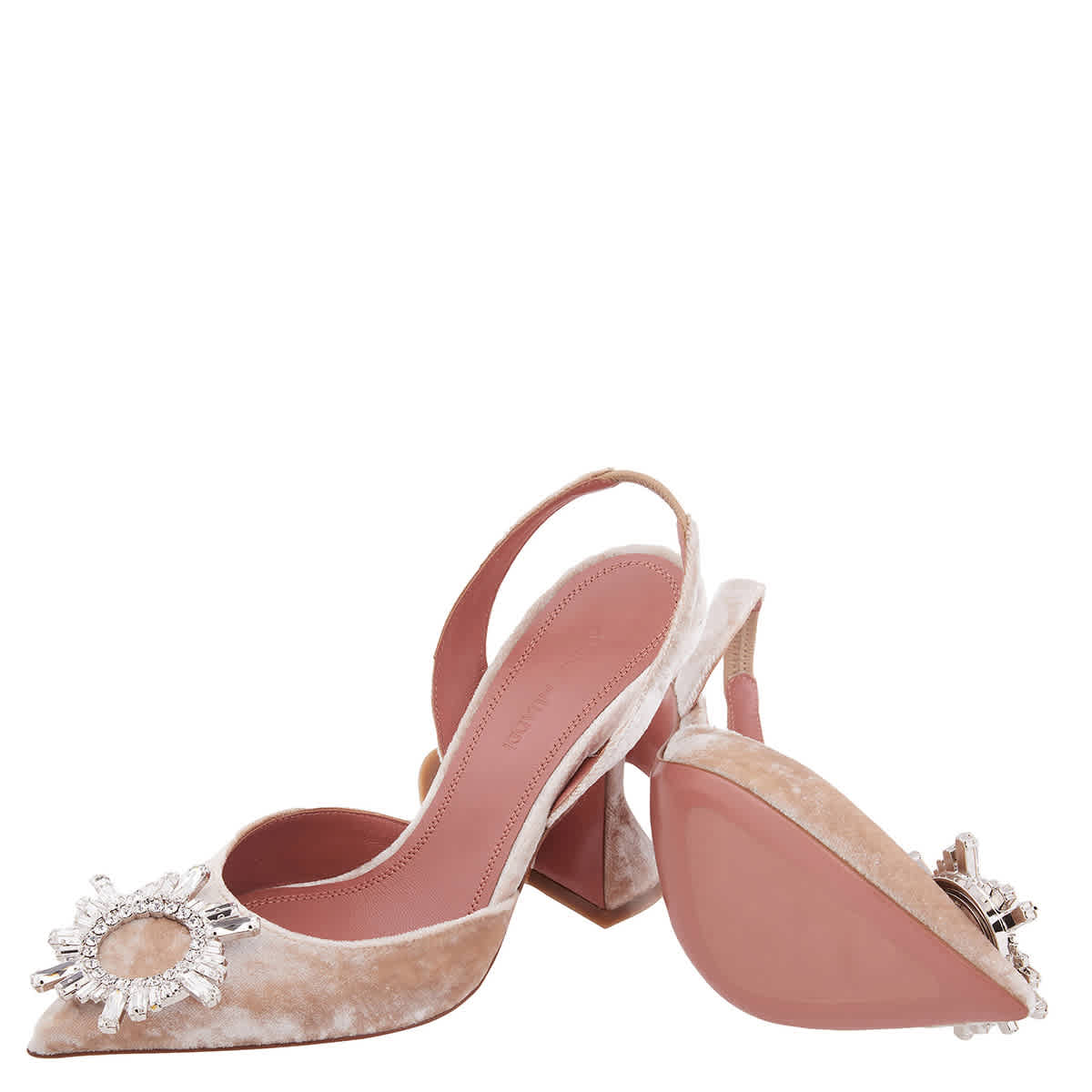 Amina Muaddi Begum Velvet Slingback Pumps