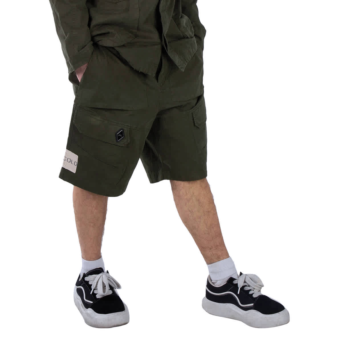 A Cold Wall Ando Cotton Cargo Shorts In Dark Olive