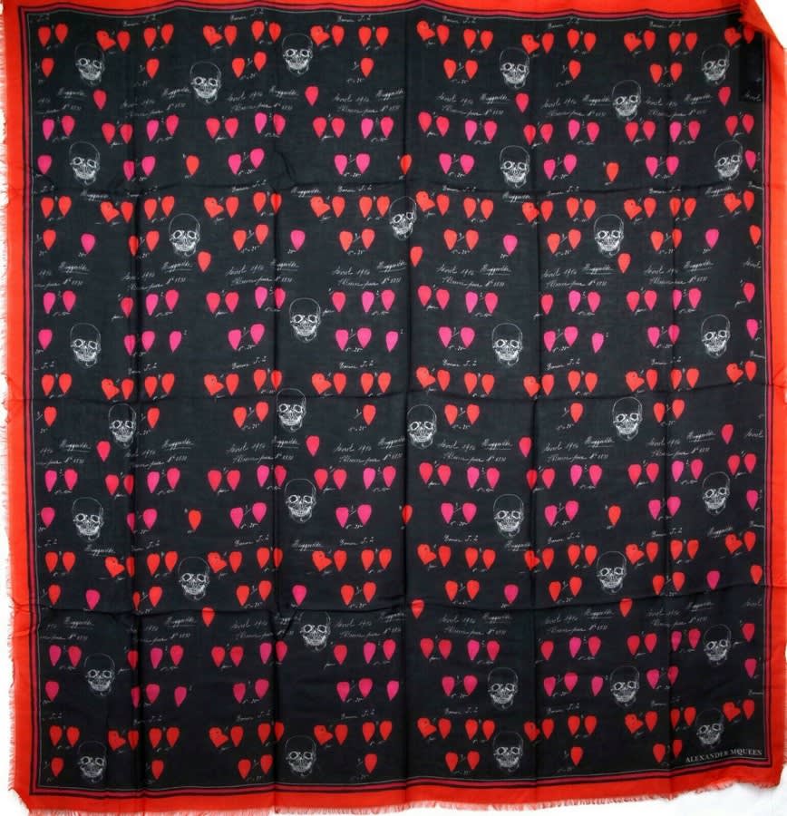 Alexander McQueen Women's Modal / Wool Petal Skull Shawl Scarf