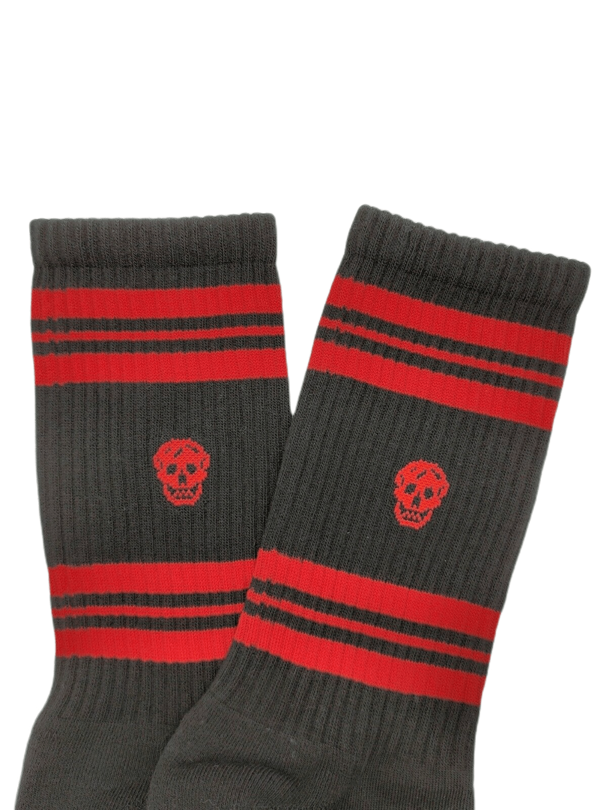 Alexander McQueen Women's Mid-Calf Stripe Skull Sport Socks L