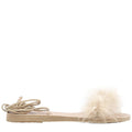 Ancient Greek Sandals Ladies Beige Choros Flat Sandals