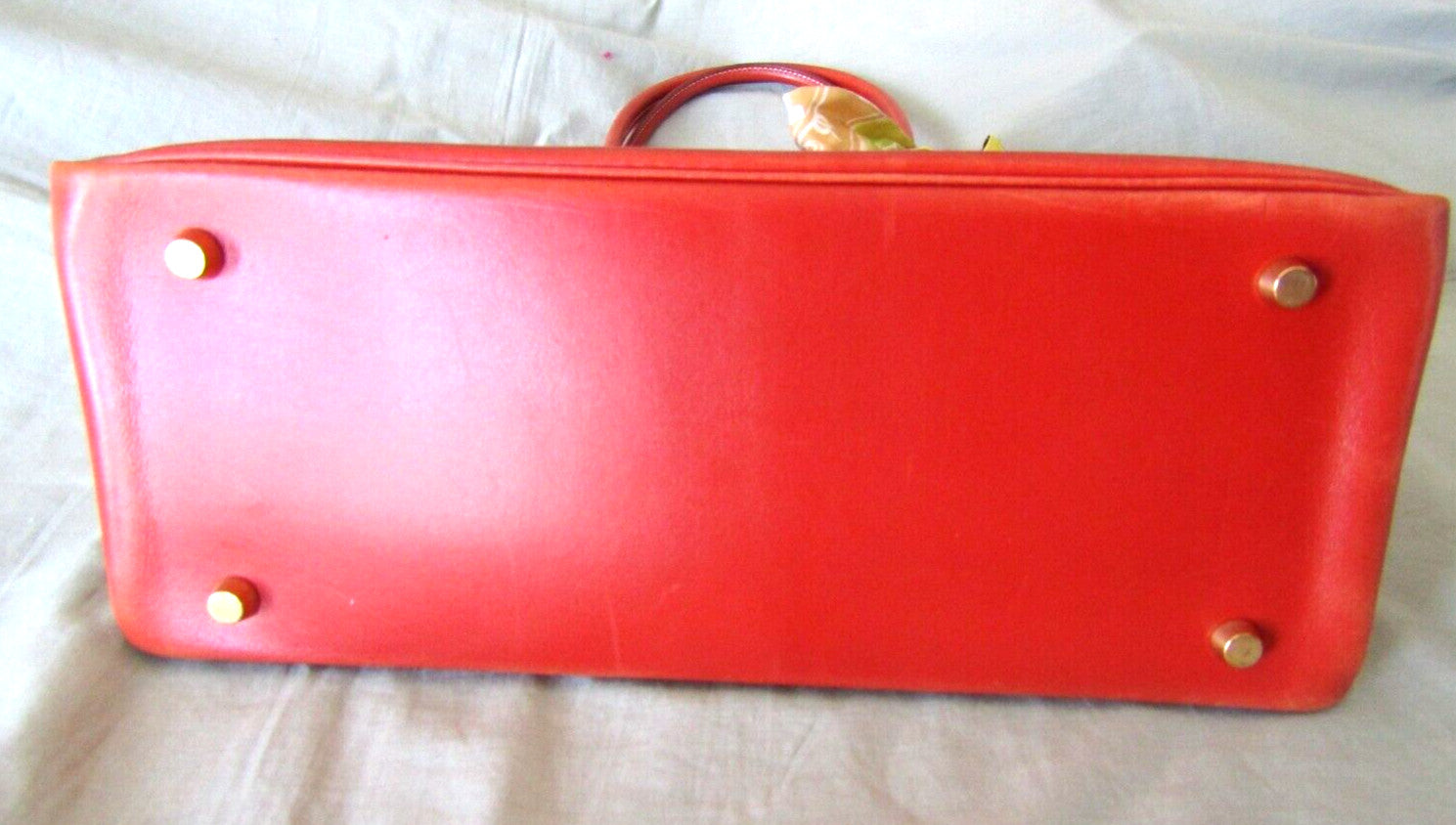 Hermes La Tote Box Calf Leather Bag Rouge Ash