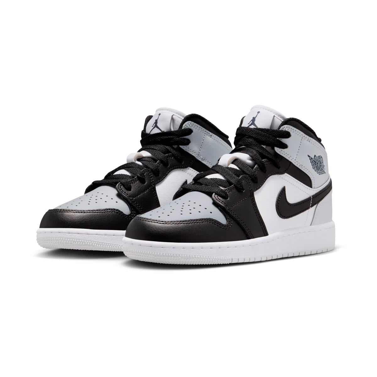 Air Jordan 1 Mid 'Black Aura Squadron Blue' Big Kids' Shoes