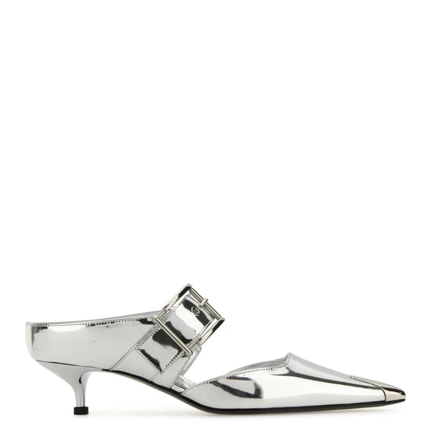 Alexander Mcqueen Punk 40mm Mirrored Mules