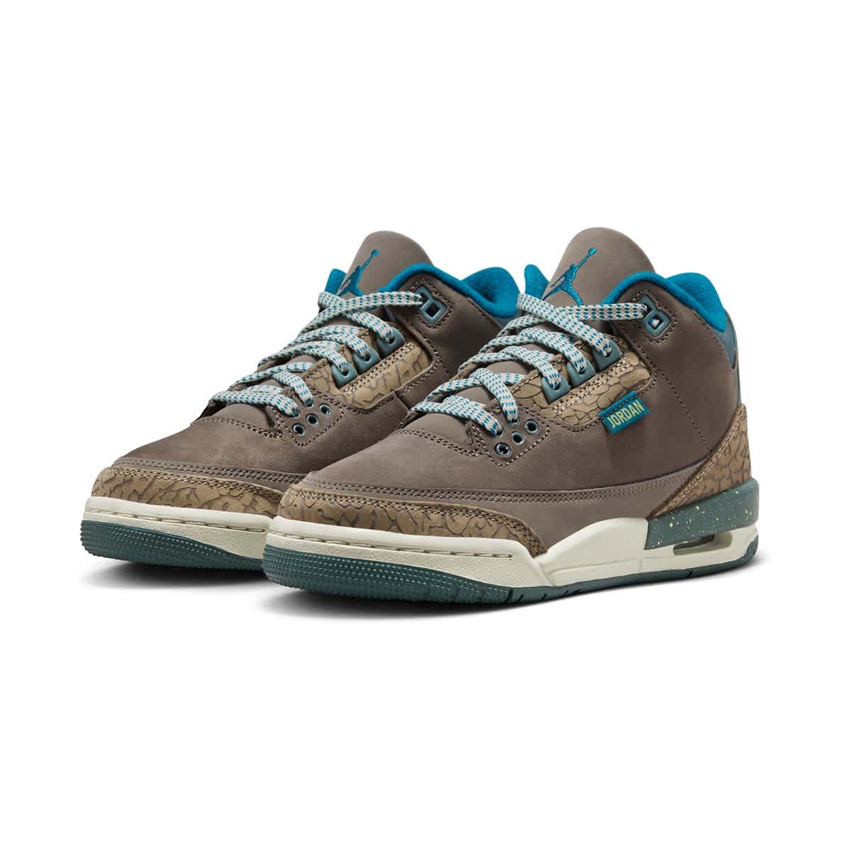 Air Jordan 3 Retro 'Olive Grey' Big Kids' Shoes