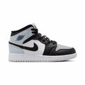 Air Jordan 1 Mid 'Black Aura Squadron Blue' Big Kids' Shoes