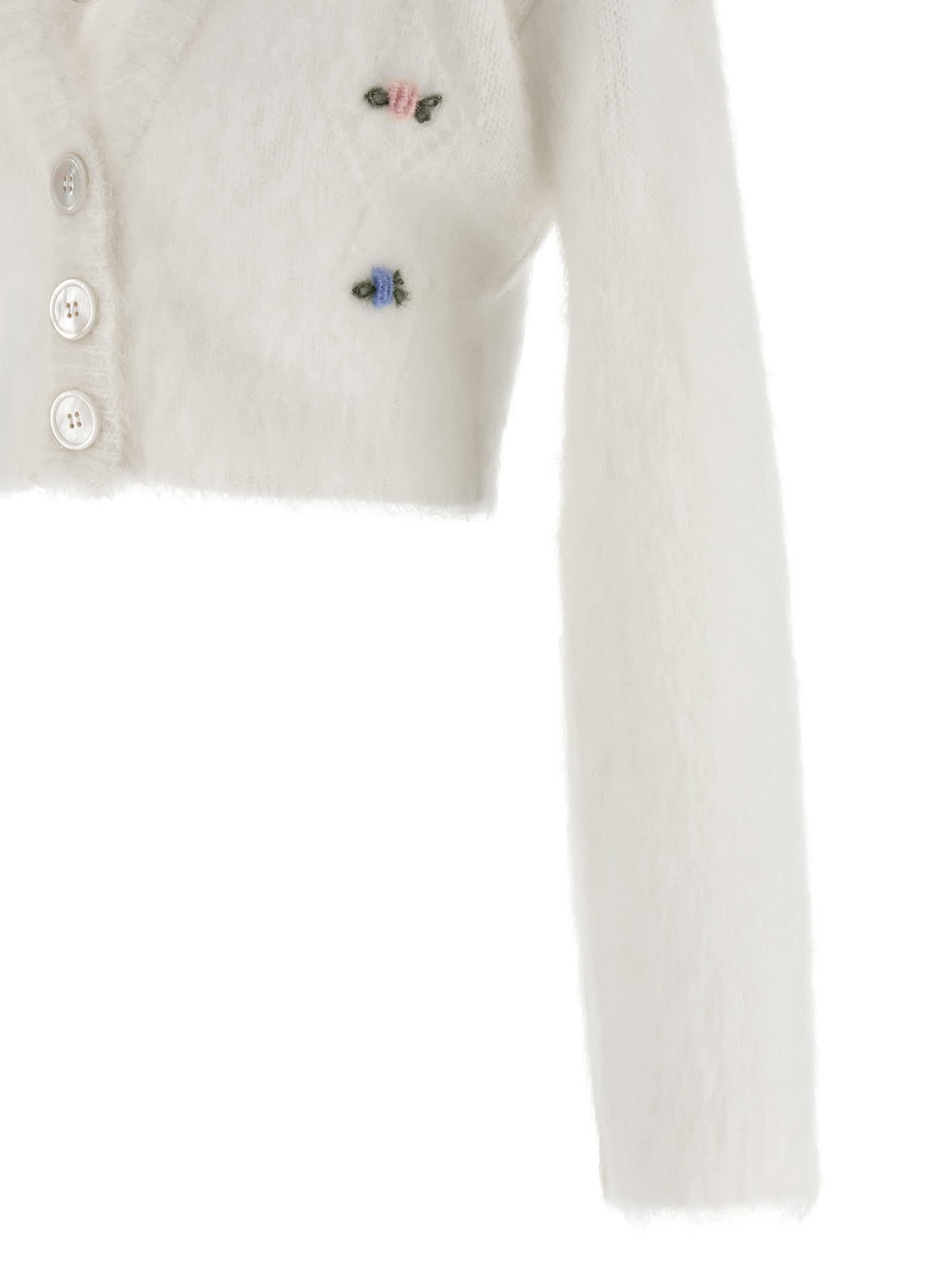 Alessandra Rich Women's Carded Mohair Cardigan