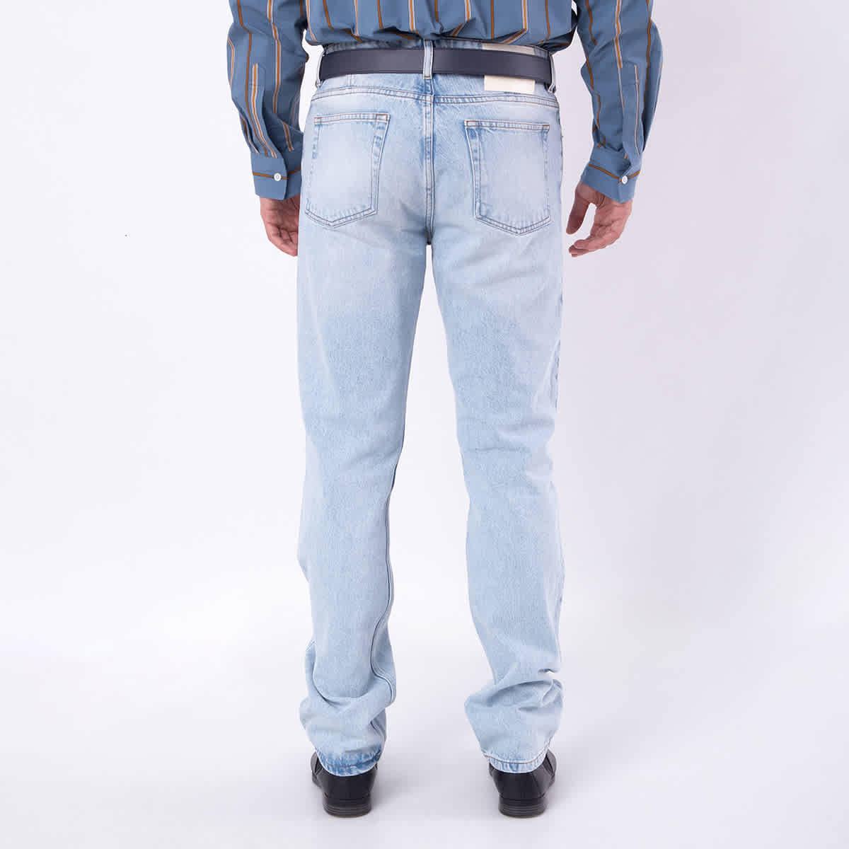 Ami Paris Classic Fit Bleached Blue Denim Jeans