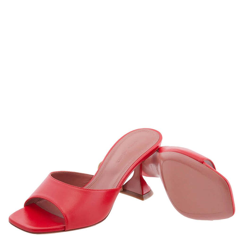 Amina Muaddi Nappa Red Lupita 70 Sandals