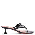 Amina Muaddi Cameron Crystal Thong Sandals